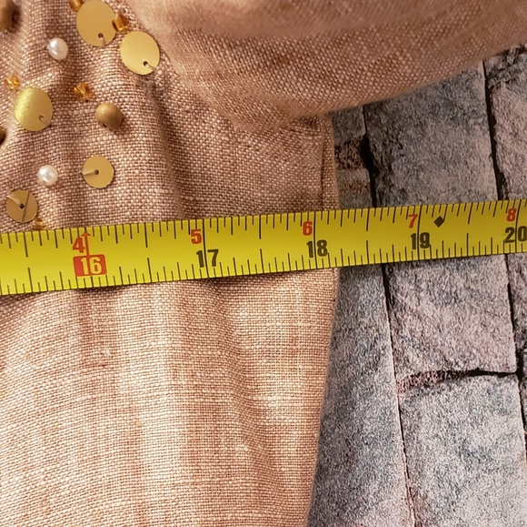 Just B Linen Sequined Jacket,Size S - Picture 8 of 10
